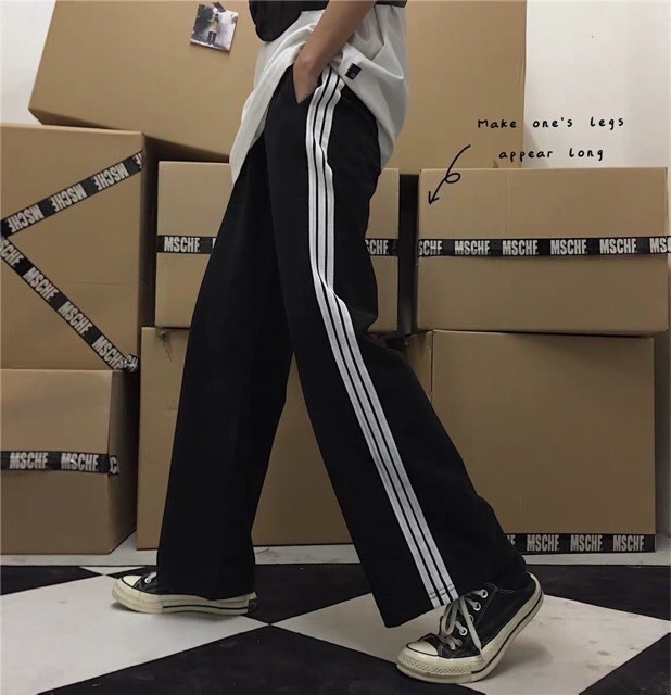 [FREESHIP+ẢNH THẬT] quần thể thao basic 3 sọc ống rộng Unisex hottrend - SP37 | BigBuy360 - bigbuy360.vn