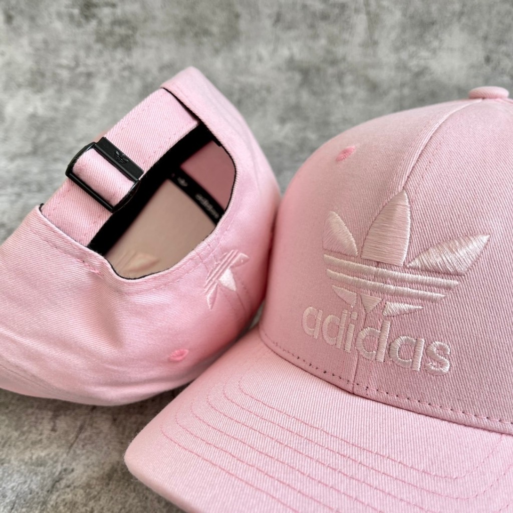 Mũ Lưỡi Trai Adidas Màu Hồng Logo 3 Lá Truyền Thống Chất Cực Xinh Cực Đẹp - Trungducadidas
