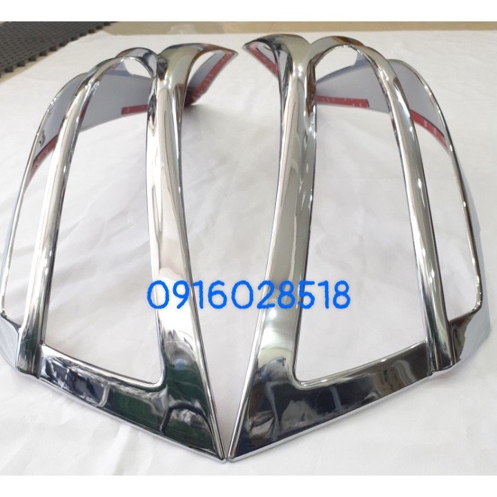 Bộ 2 ốp đèn Hậu xe Vios 2014 2015 2016 2017 2018 mạ Crom op den pha hau truoc sau xi ma