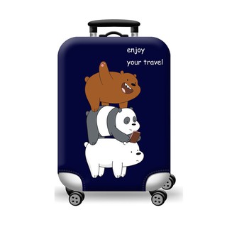 Túi Bọc Bảo Vệ Vali -Áo Vỏ - 3 Chú gấu xanh đen HPVali