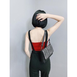 áo ống nhung đỏ