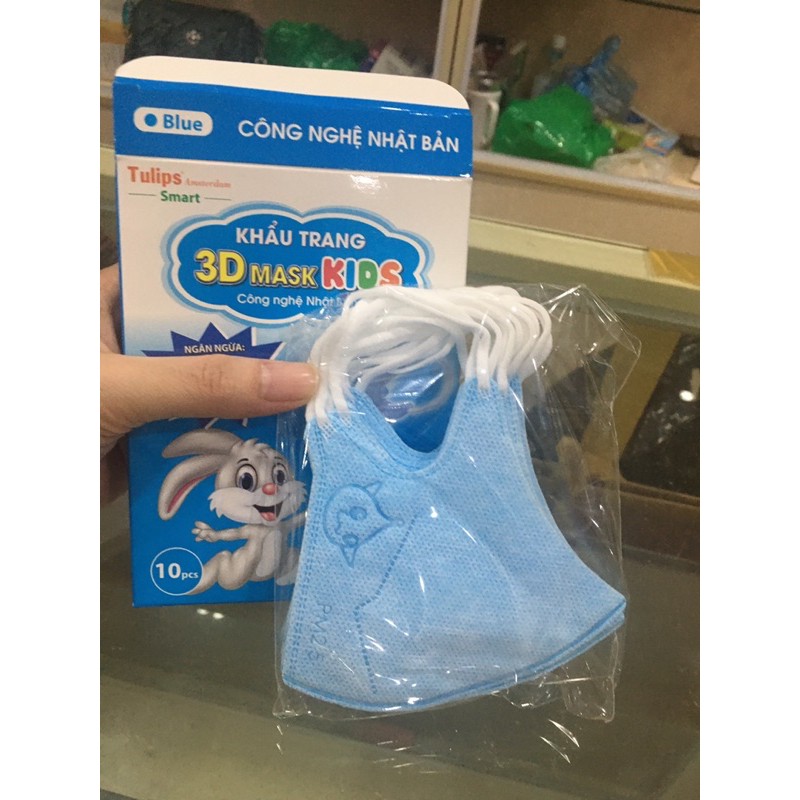 Hộp 10 c khẩu  trang tulip 3D mask kid