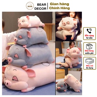  Gấu Bông to Gối Ôm Heo Lợn 80cm - 1m1 .Thú Nhồi Bông mắt lim dim Siêu to khổng lồ béo ú đáng yêu ngộ nghĩnh 