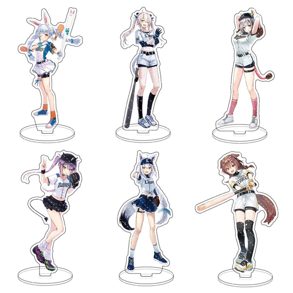 Mô hình nhân vật anime Holive Vtuber bằng acrylic trong suốt hai mặt để bàn trang trí