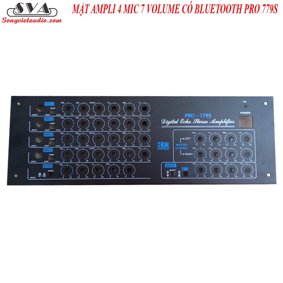 MẶT AMPLI 4 MIC 6 VOLUME