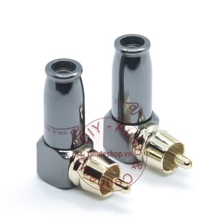 Jack hàn dây AV cong 2 chiếc - Đầu hàn dây hoa sen