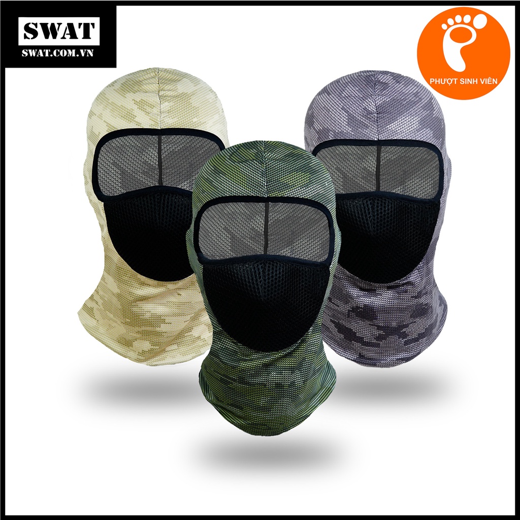 Khăn Phượt Trùm Đầu Ninja Swat Ari Camo Họa Tiết Rằn Ri Mẫu Mới