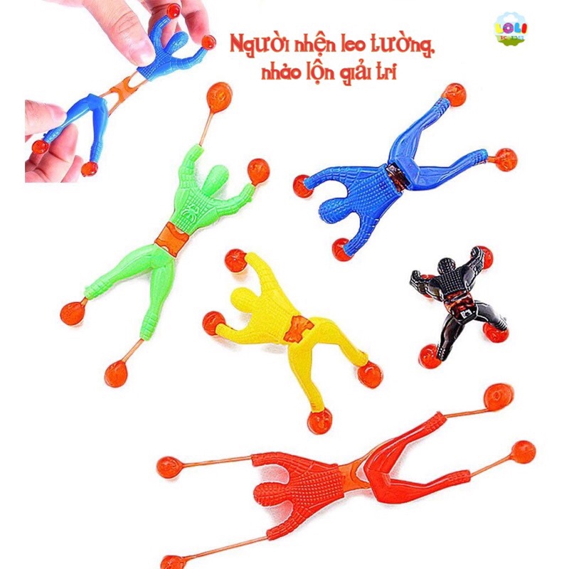 Người Nhện Leo Tường Đồ Chơi Siêu Nhân Dính Tường(Loại1 có tem túi rời)