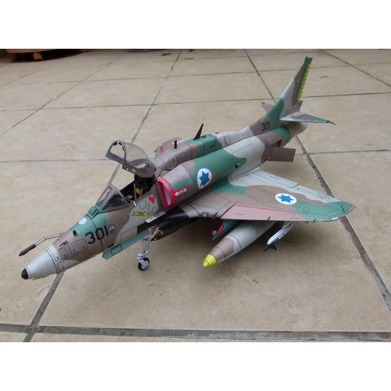 (Thiết kế chuẩn) Bộ kit mô hình giấy 3D Máy bay A-4 Skyhawk