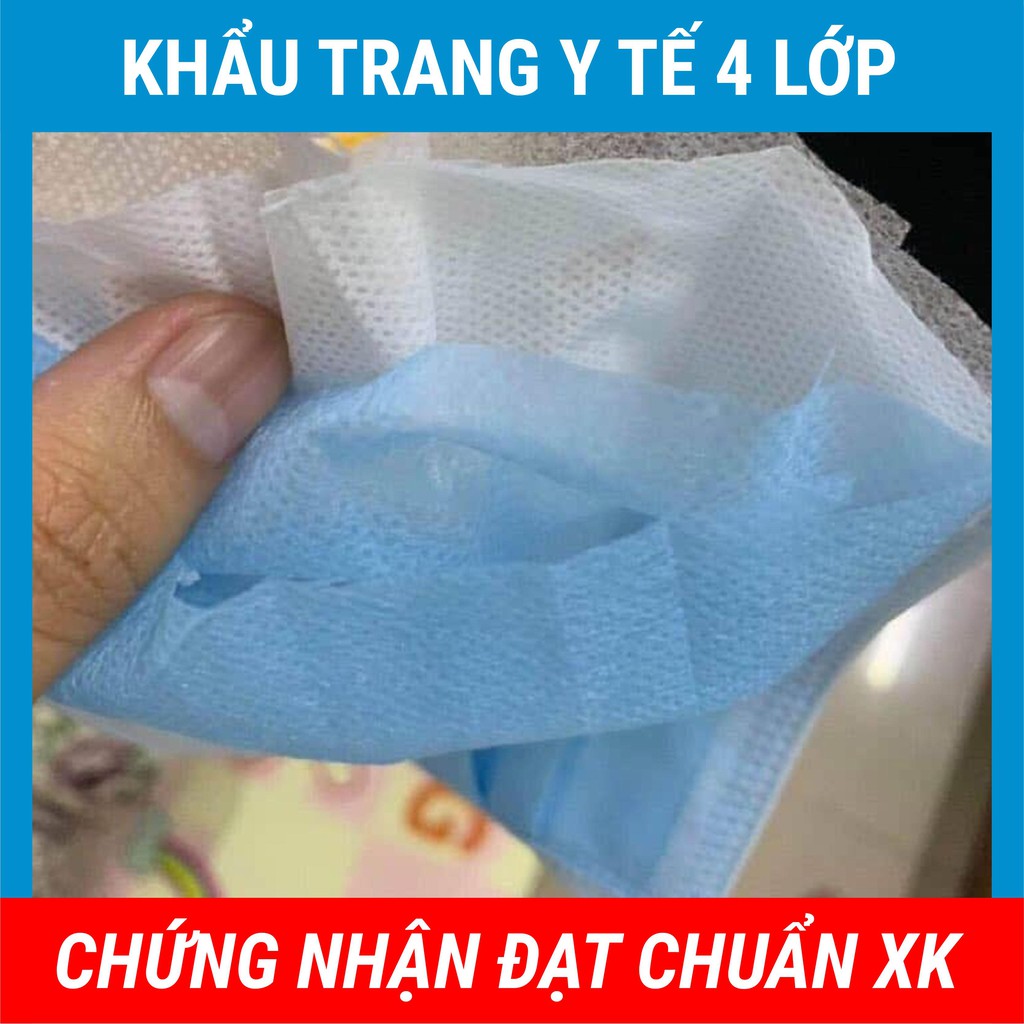 [GIÁ BÌNH ỔN] Khẩu Trang Y Tế Người Lớn 4 Lớp Saigon Mask 1 Hộp 50 Chiếc