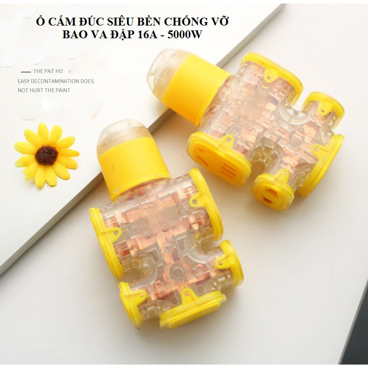 Ổ cắm cao su đúc trong suất lõi đồng nguyên chất 16A