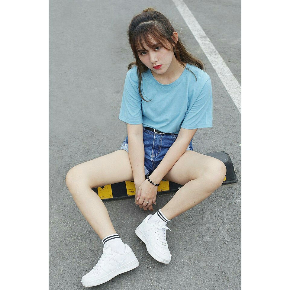 Combo 3 Áo Thun Nữ Nam Unisex Chính Hãng AGE2X TÔNG XANH DƯƠNG.