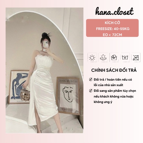 Đầm body 2 dây váy nữ trắng đi tiệc đi chơi dạo phố phong cách trẻ trung hách dáng HN0098
