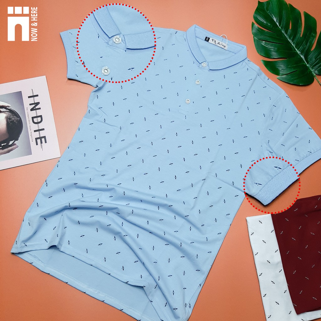 Áo thun nam tay ngắn cổ trụ, chất thun dày dặn, IN HỌA TIẾT - NH Shop | BigBuy360 - bigbuy360.vn