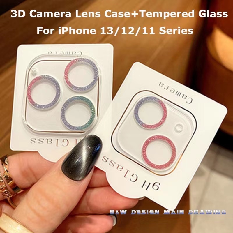 Miếng Kính Bảo Vệ Camera Lấp Lánh Cho iPhone 13 12 11 Pro max iPhone 12 13pro max 13mini 13pro