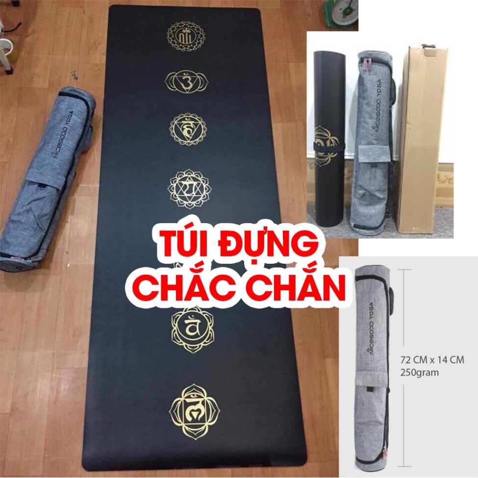 Thảm Tập Yoga NICEGOOD  Thảm PU Cao Su Non Cao Cấp  Chống Trượt 100% Bám Tốt Không Đau Gối Tập Gym GKK