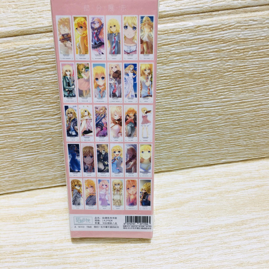 Hộp ảnh Bookmark Tháng tư là lời nói dối của em Shigatsu Wa Kimi No Uso (Your Lie in April) in ảnh anime chibi