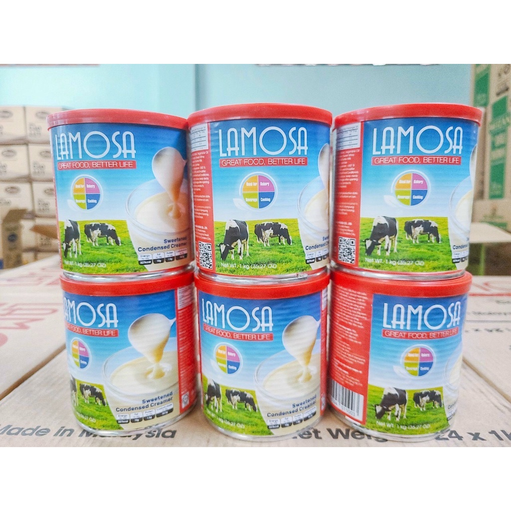 Sữa Đặc Có Đường Cao Cấp LAMOSA Lon 1Kg Kem Đặc Có Đường Lon 1Kg