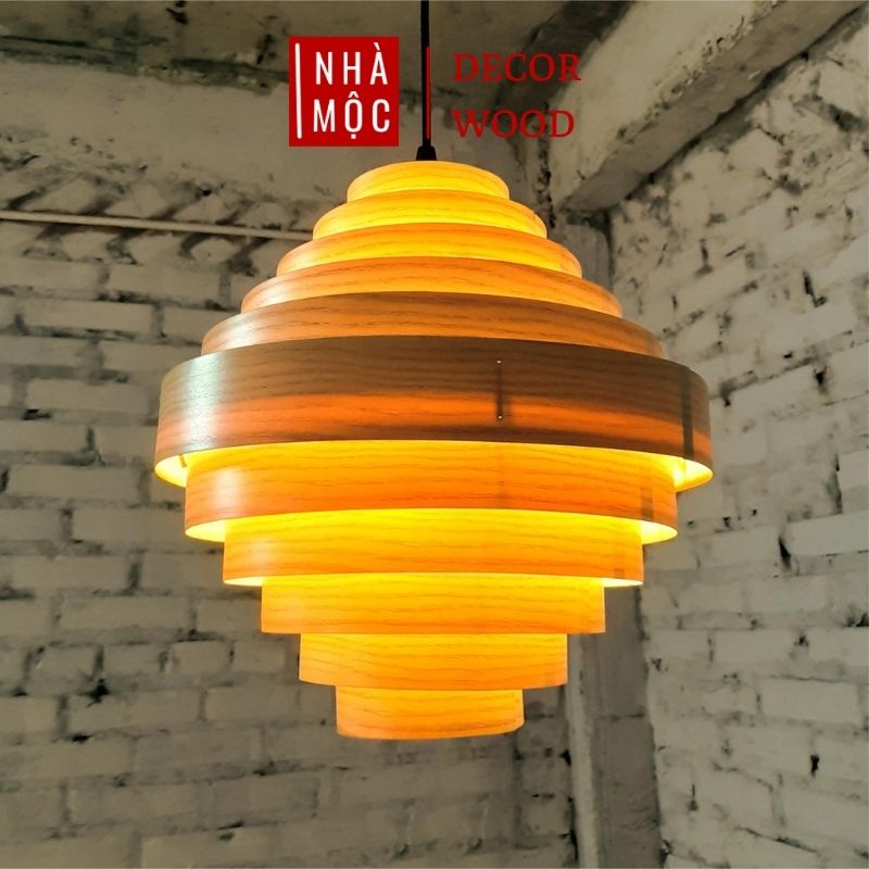 Đèn gỗ thả trần trang trí mẫu TT90