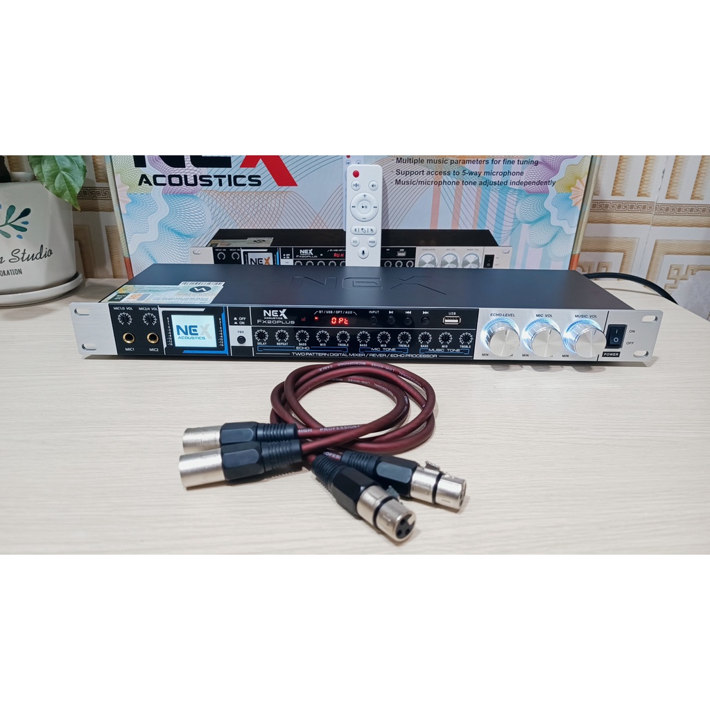 Vang cơ Nex FX20 Plus có điều khiển karaoke vang nhại chống rú rít tốt