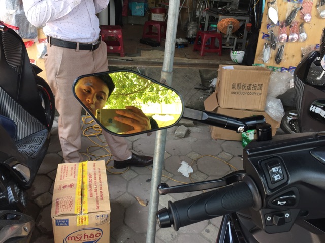 Gương,Kính Rizoma kiểu Elip chính hãng chế xoay 360(giá 1 chiếc)