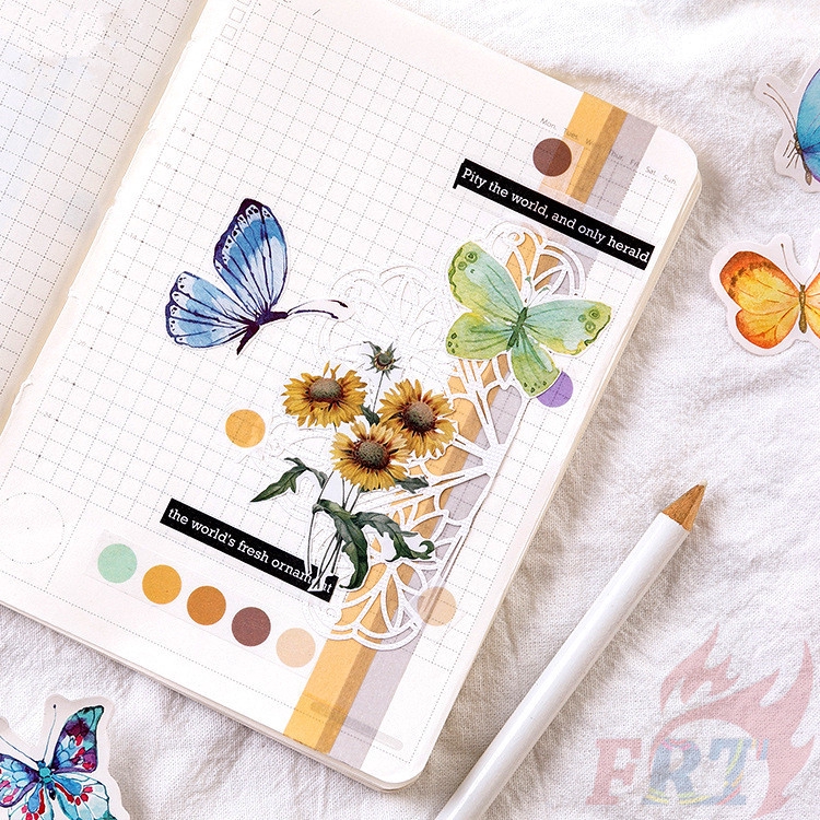 ❉ Colorful Butterfly Sealing Stickers ❉ 45Pcs/Box DIY Fashion Diary Scrapbooking Decals Stickers