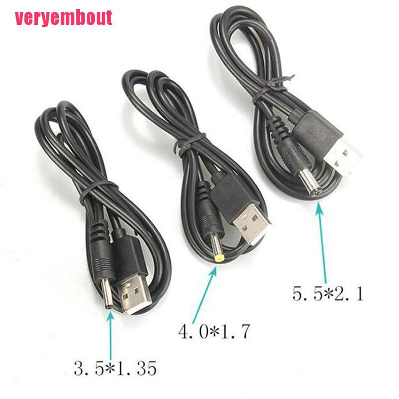 Dây Cáp Chuyển Đổi Đầu Usb Sang Cổng 2.5 3.5 4.0 5.5mm 5v Dc