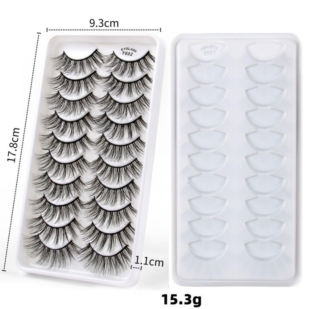 Set 10 Cặp Lông Mi Giả ROWANS Trang Điểm Mắt Tuyệt Vời Hữu Ích