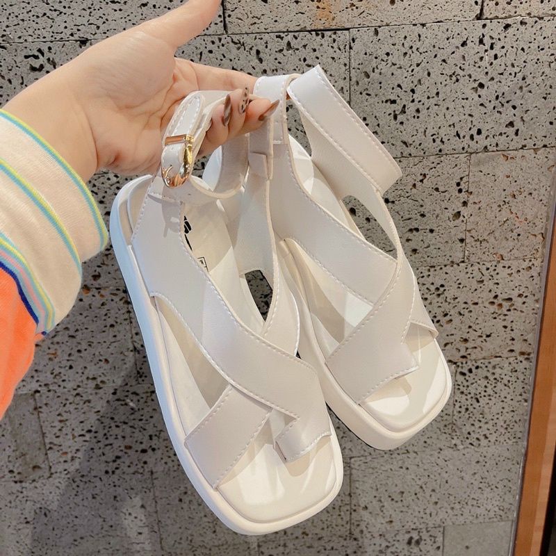 Sandal quai chéo xỏ ngón MAILIAA đế xuồng cao 3 phân đi êm chân