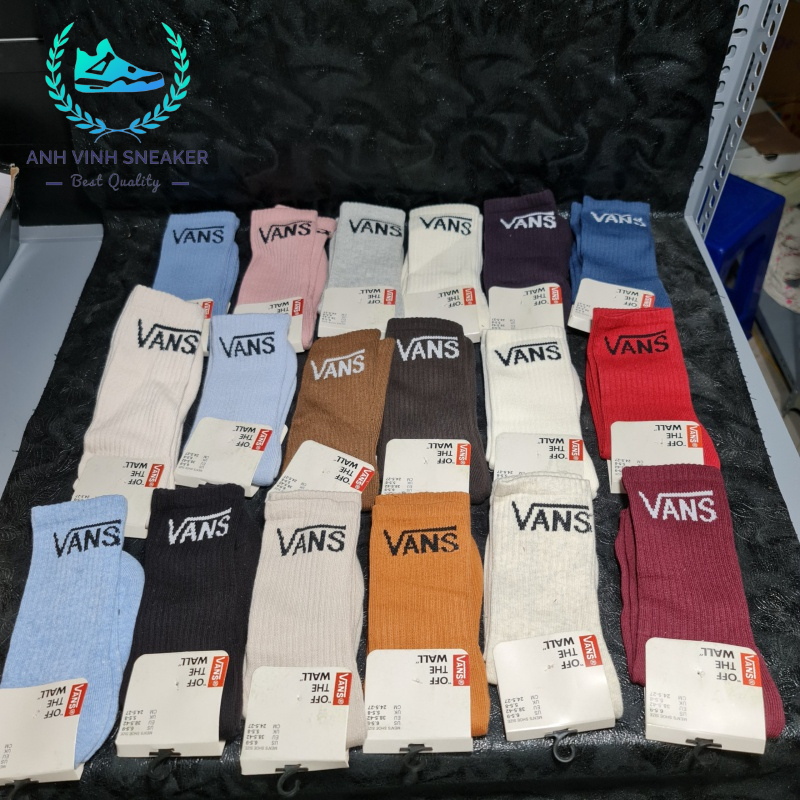Tất Vans Cổ Cao Nam Nữ Nhiều Màu Cao Cấp