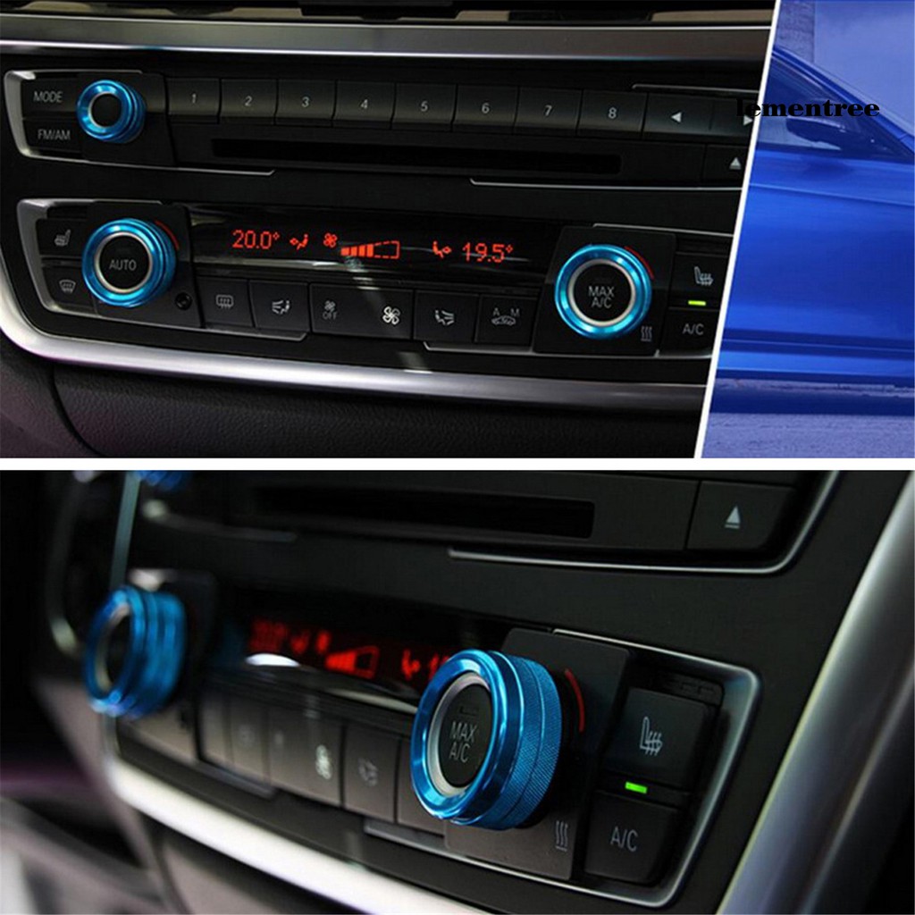 Set 3 Vòng Tròn Trang Trí Núm Điều Hòa Xe Hơi BMW 1234 Series