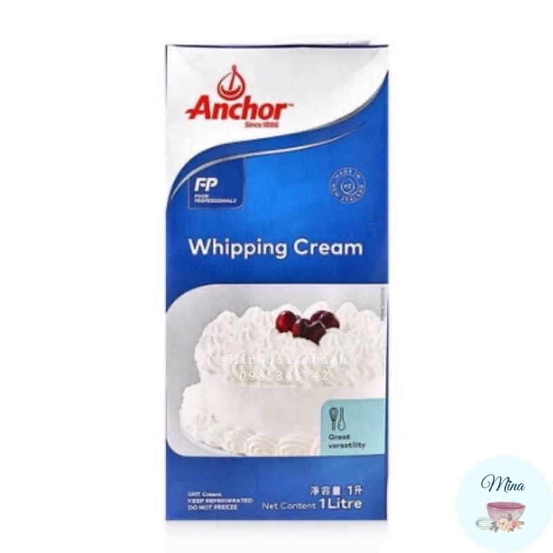 Kem tươi Whipping Cream Anchor 1L