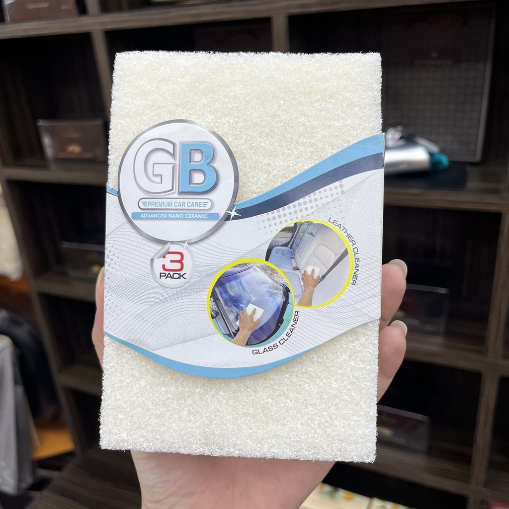 Combo 3 Miếng Sợi Hữu Cơ Vệ Sinh Ghế Da , Kính GB Pad Detailing chamsocxestore