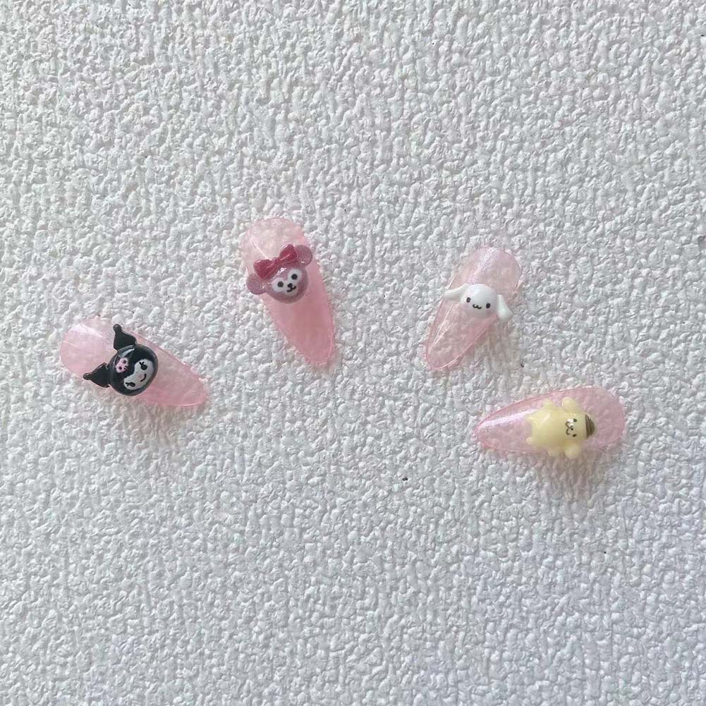 Móng Tay Trang Sức Mới Dễ Thương Người Yêu Hoạt Hình Phụ Kiện Móng Tay Diy 3 Chiều Đồ Trang Trí Okase