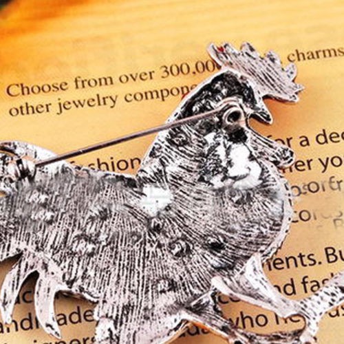 Cài Áo Hình Gà Trống Đính Đá Pha Lê Thời Trang