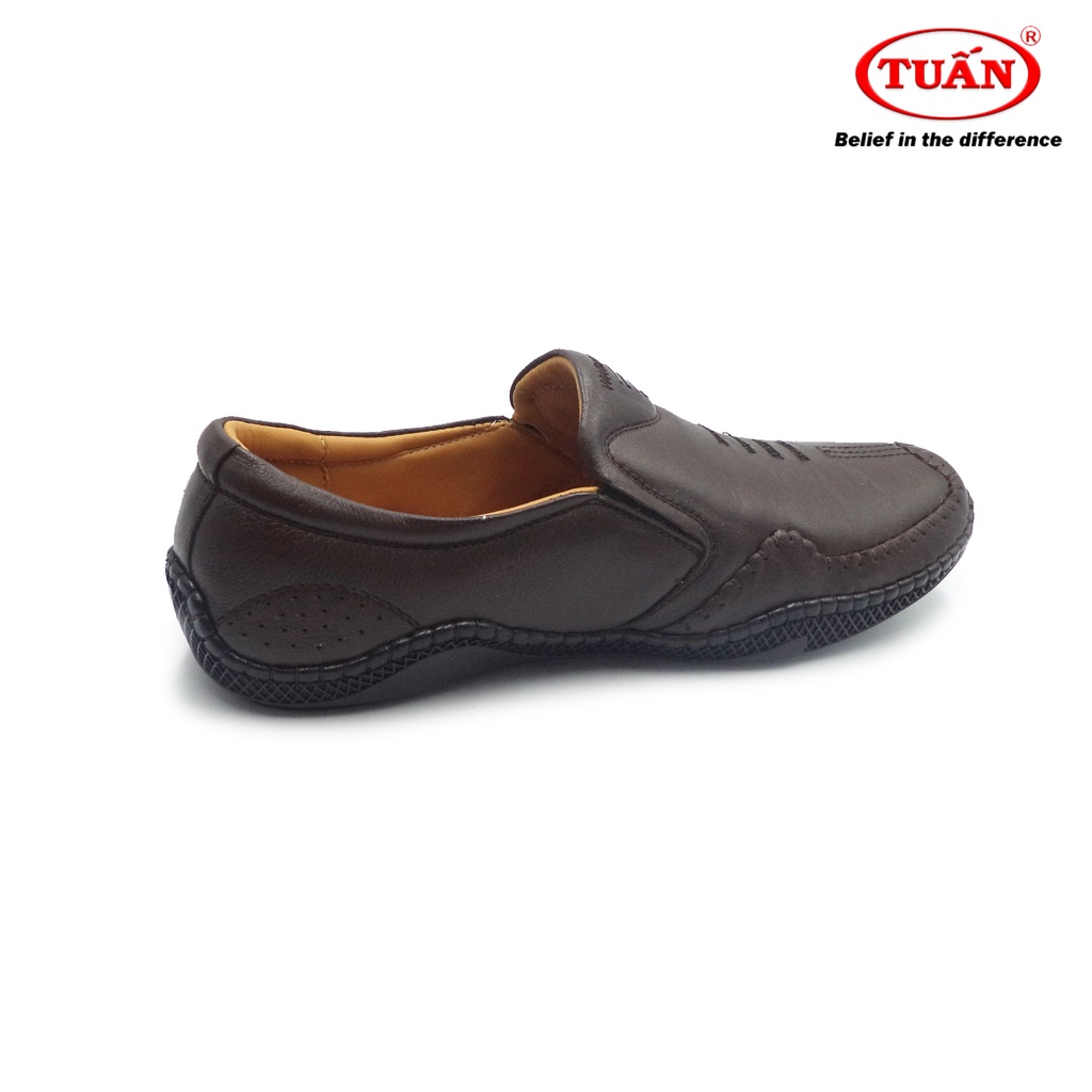 Giày nam giày mọi quai da nhập khẩu đế cao su êm mềm thương hiệu Tuấn GXHU-31M