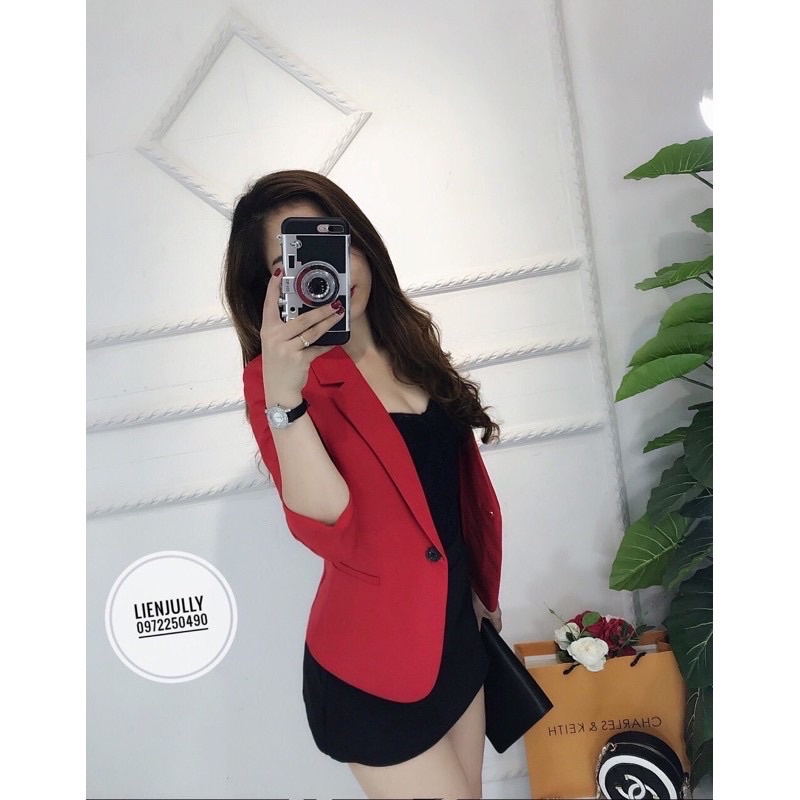 [Shop Thanh lý] Áo vest-blazer nữ tay lửng phong cách Hàn Quốc . Áo khoác nữ chất đẹp from chuẩn có mút đệm vái | BigBuy360 - bigbuy360.vn