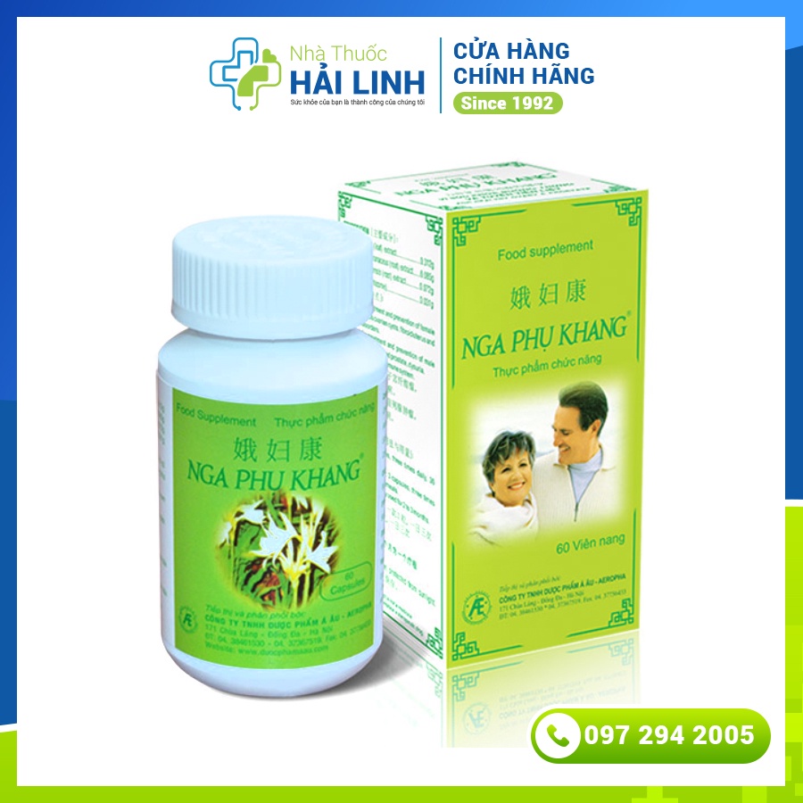 Nga Phụ Khang ⚡Mua 6 tặng 1⚡Hộp 60 viên Hỗ trợ giảm u xơ tử cung, u nang buồng trứng