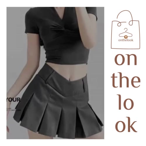 Chân váy xếp ly cut eo cạp V kèm quần, CV xếp ly Cony, sexy, quyến rũ, hack dáng, hottrend, phong cách tennis Onthelook | BigBuy360 - bigbuy360.vn