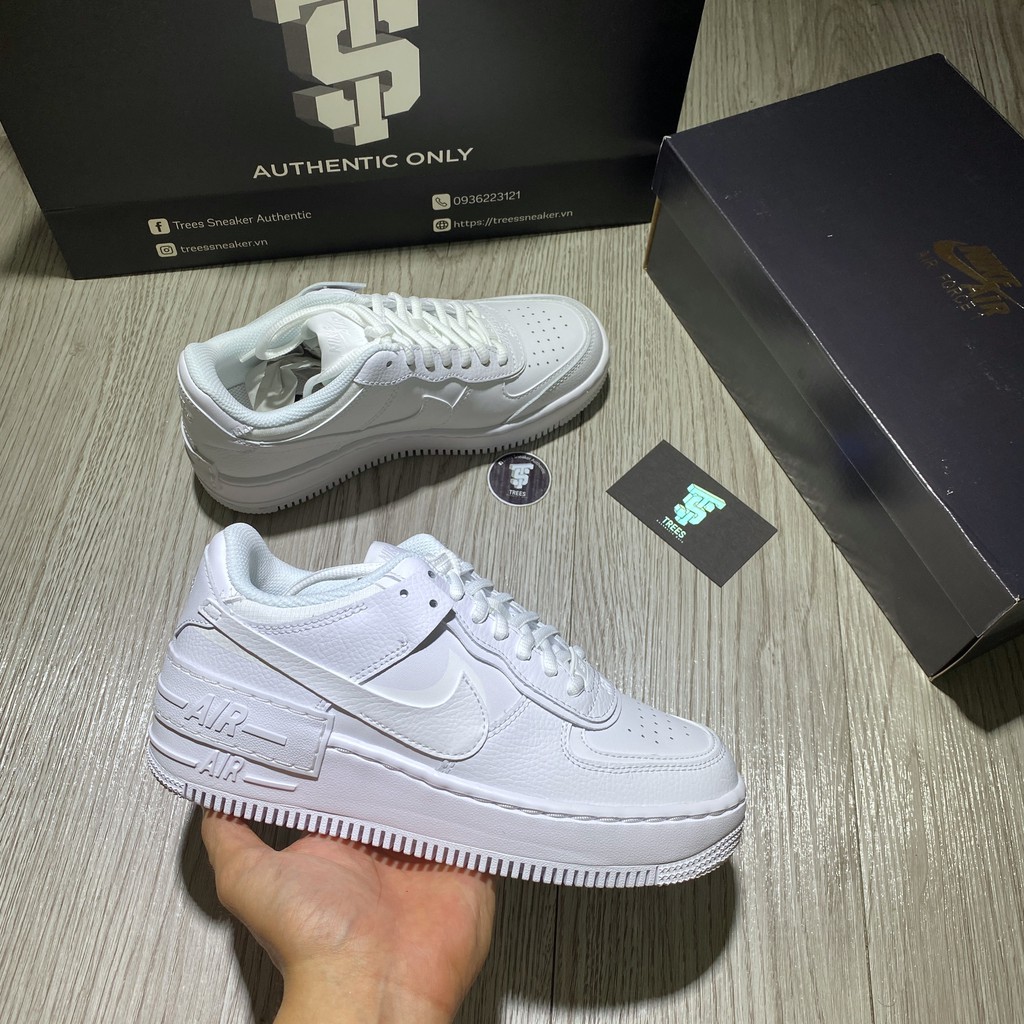 [CHÍNH HÃNG] Giày thể thao NIKE AIR FORCE 1 SHADOW ALL WHITE