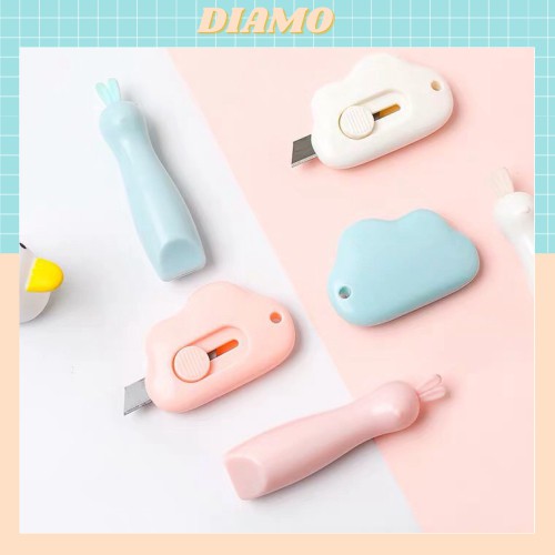 Dao rọc cắt giấy mini hình đám mây cute làm móc khóa nhiều màu sắc dễ thương 88282 Diamo Store