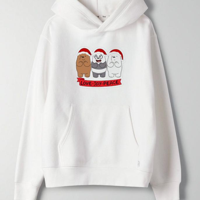 Áo Hoodie Họa Tiết We Bare Bears Giáng Sinh Phiên Bản Giới Hạn Size M-Xxl 03