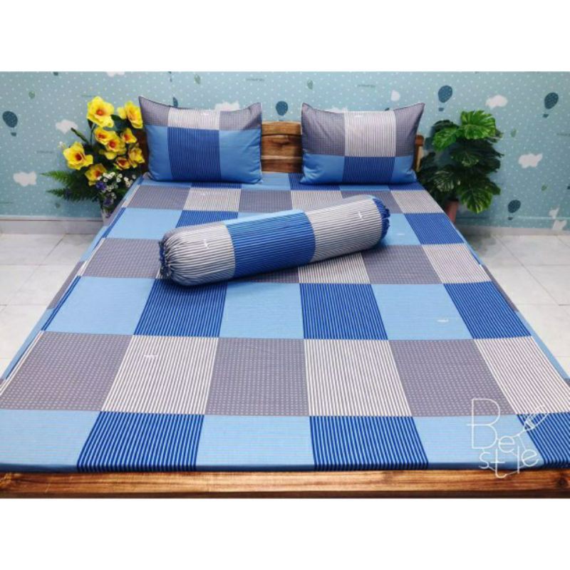 Bộ Drap + Áo Gối 100% COTTON Thắng Lợi cao cấp ( inbox chọn mẫu) đủ kích thước