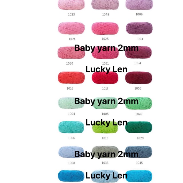 Len baby yarn 2mm