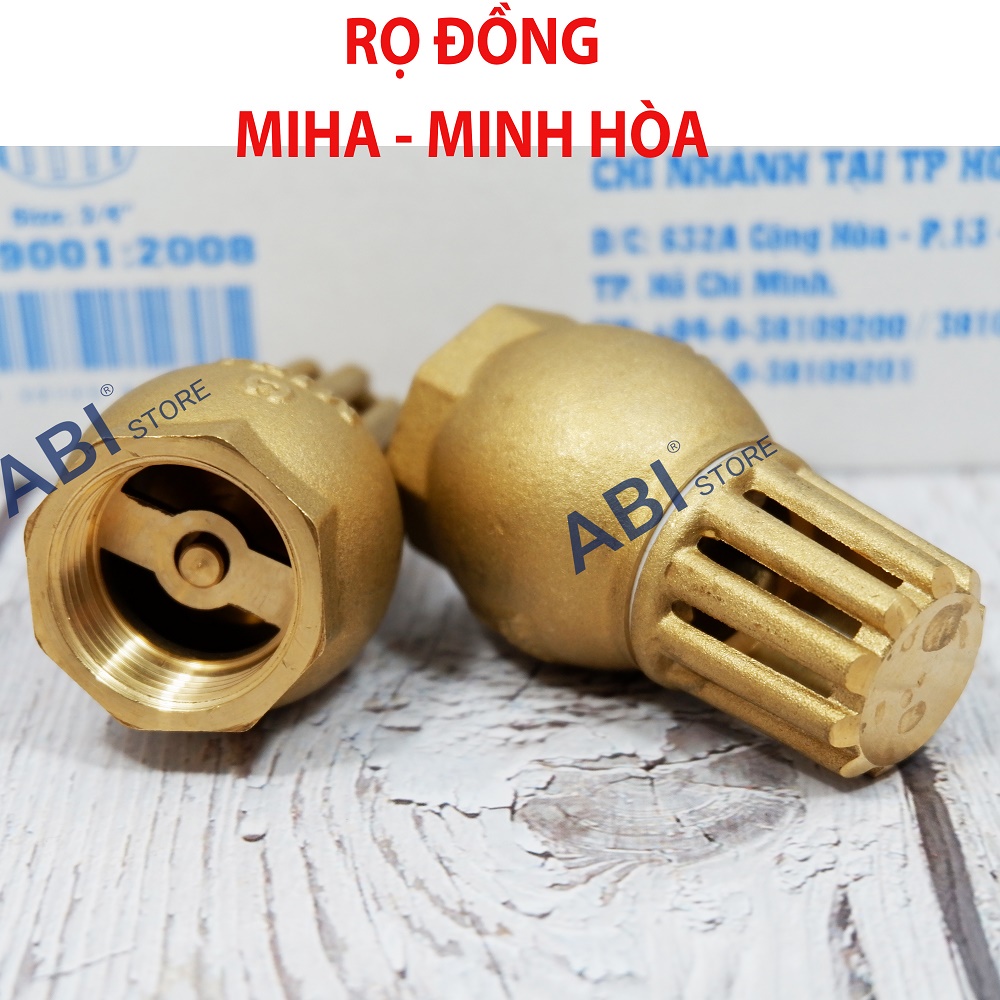 Chõ bơm nước đồng Miha dn15, dn20 Minh Hòa Việt Nam, rọ đồng 21, 27 (luppe nước)