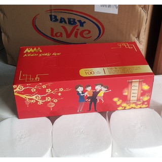 Hộp Khăn Giấy Lụa 100 Tờ MM