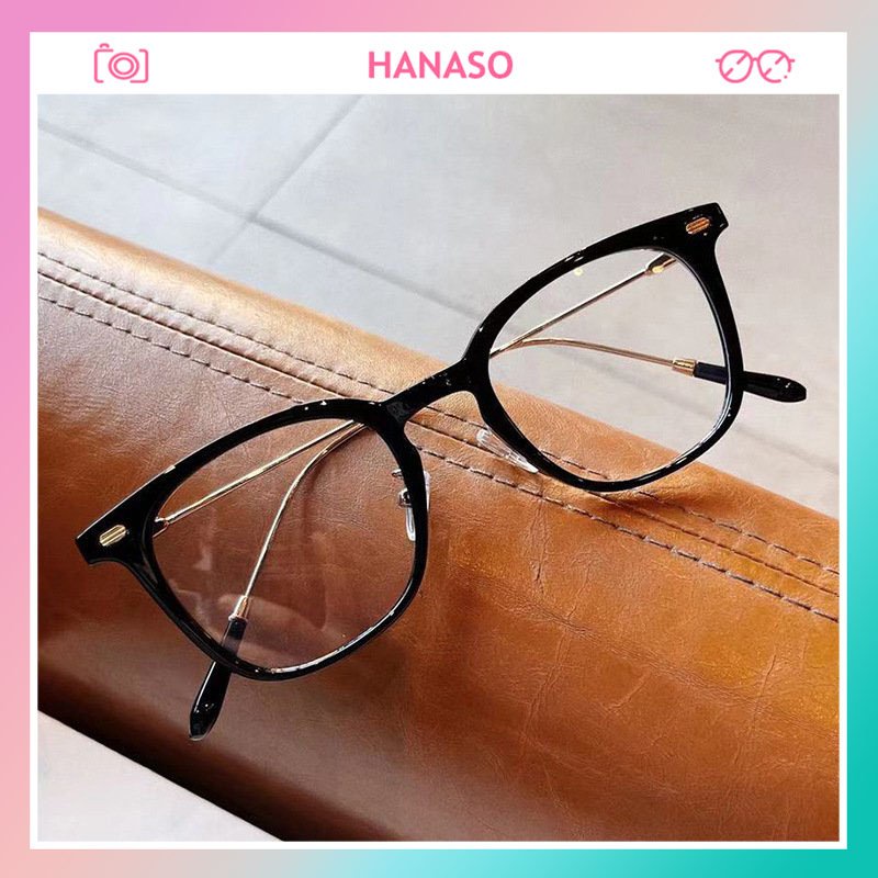 Kính cận thời trang quốc dân mắt tròn gọng kim loại mảnh bền chắc màu sắc đa dạng trẻ trung HOtrrend 2022 HANASO 089