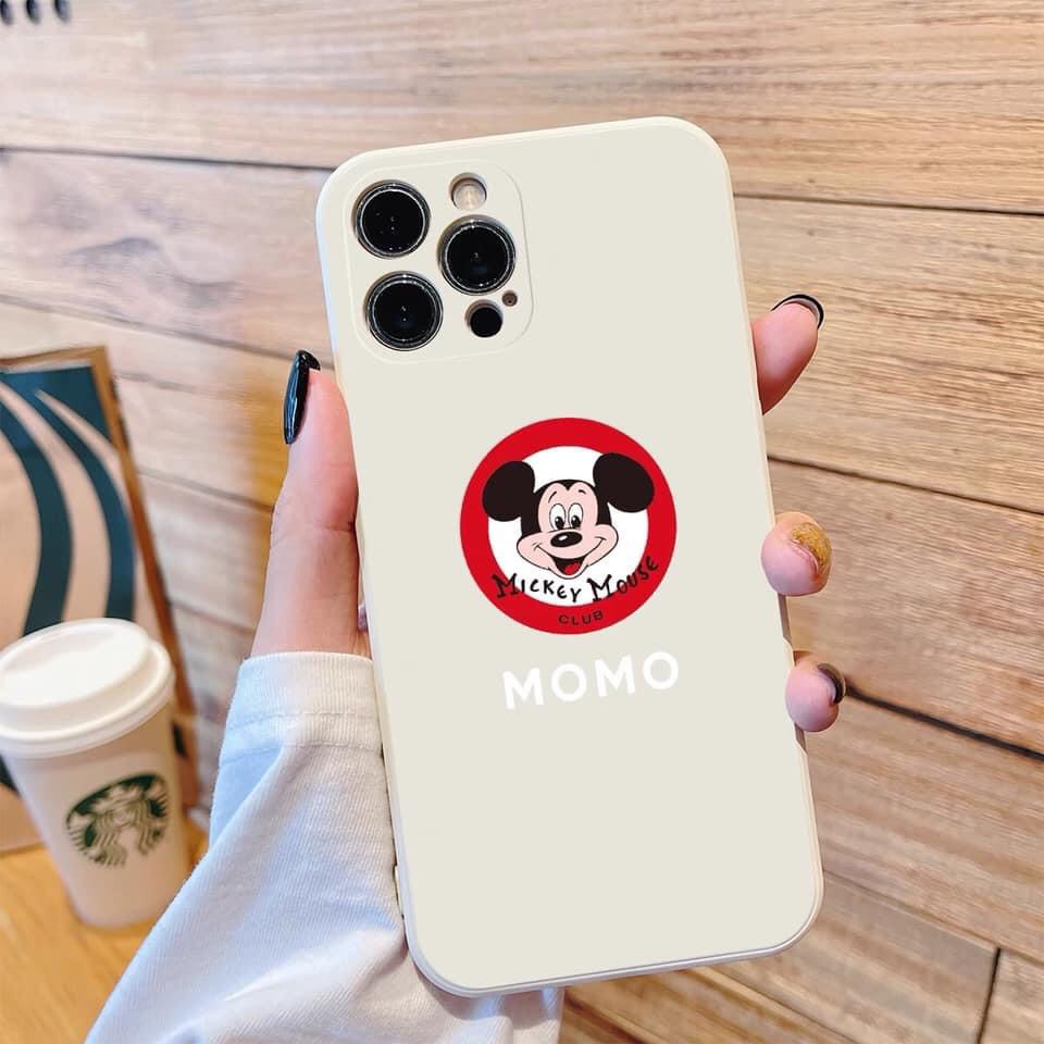 Ốp lưng iphone hình logo mickey mouse dẻo cạnh vuông chống sốc bảo vệ camera 7plus/8plus/x/xs/xsmax/11/12/13/pro/promax