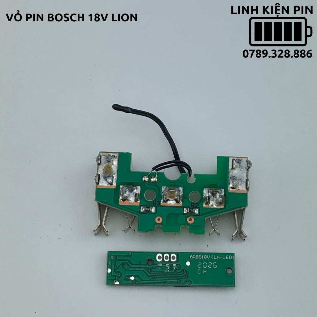 Vỏ và mạch pin Bosch 18V - 5Ah, nhận sạc zin Bosch.có led báo pin
