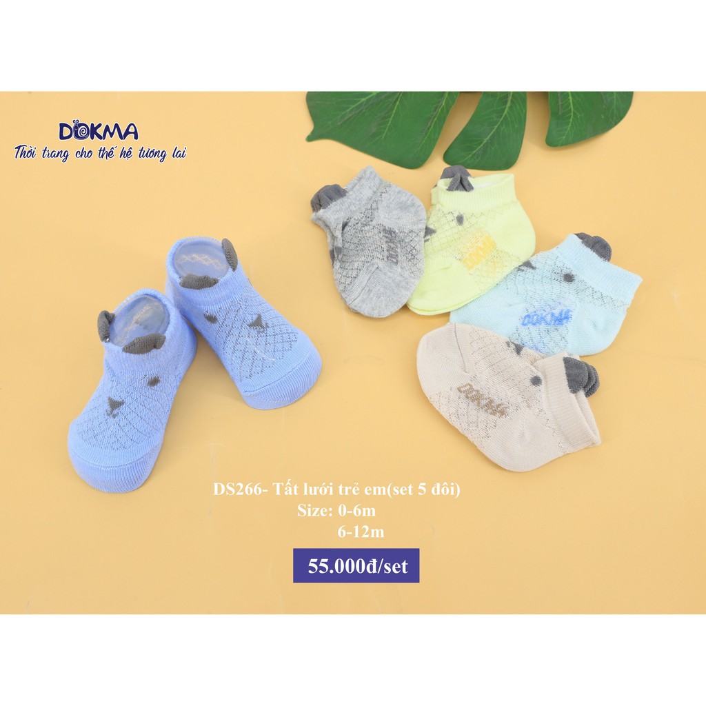 Set 5 đôi tất lưới Dokma hè cho bé (0-3T)